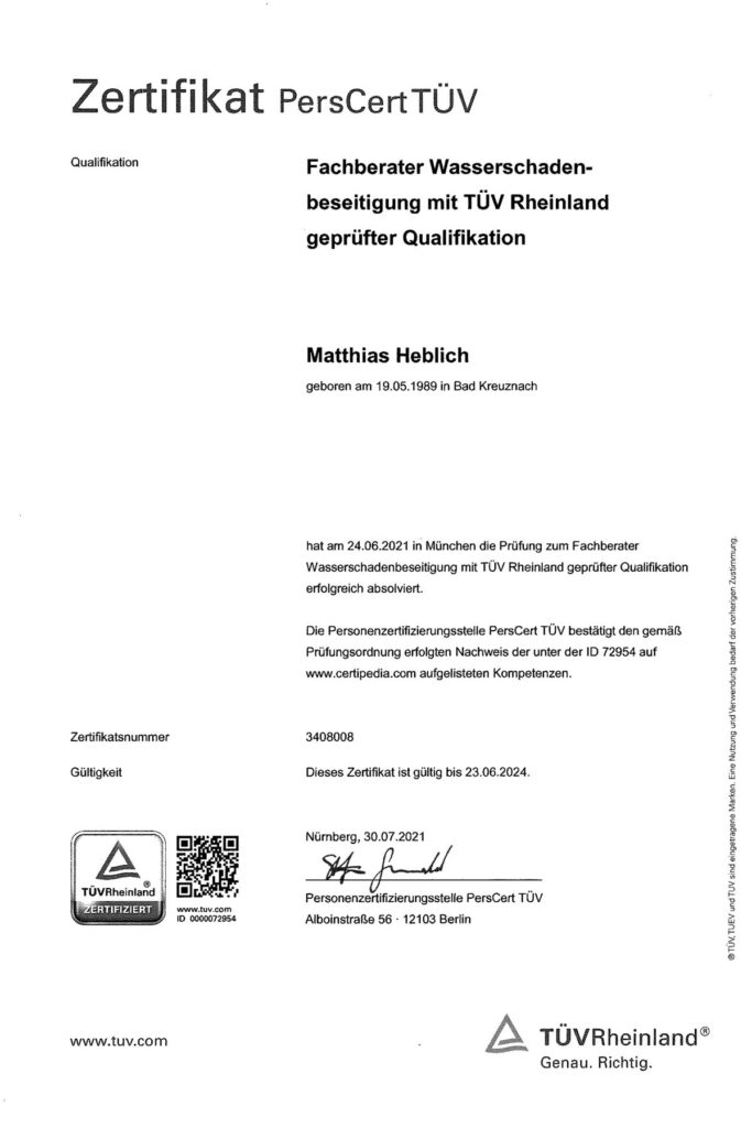 Zertifikat-TÜV-Wöhler-Matthias-Heblich